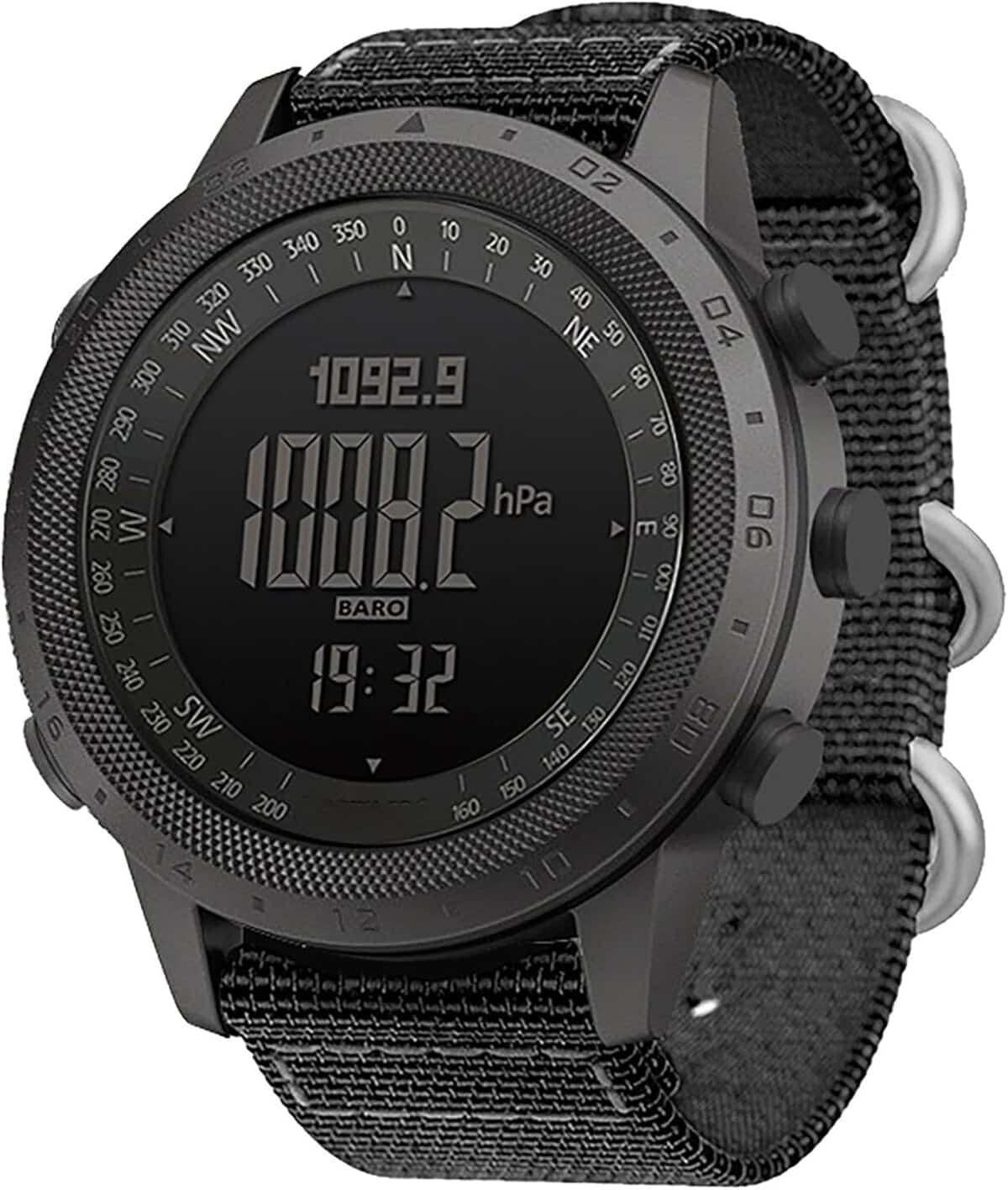 Montre Militaire Digitale NORTH EDGE Avec Altimètre, Baromètre, Boussole - Étanche - Neuf