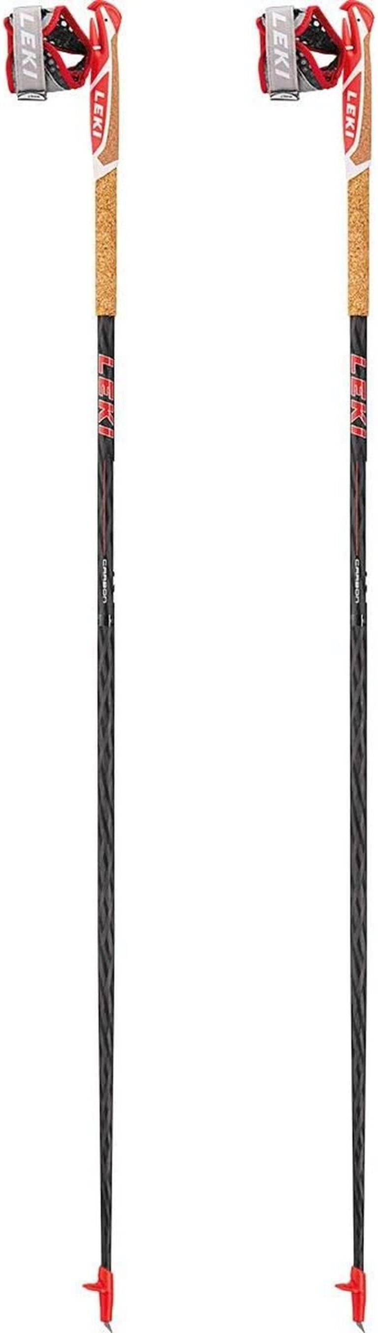 Bâtons De Ski LEKI Vertical K – Gris/Rouge – Légers Et Robustes – Design Ergonomique – Pour Ski Alpin Et Randonnée
