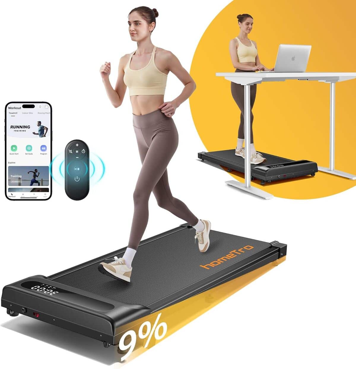 Test : homeTro tapis de course inclinable 2.5HP pour maison et bureau