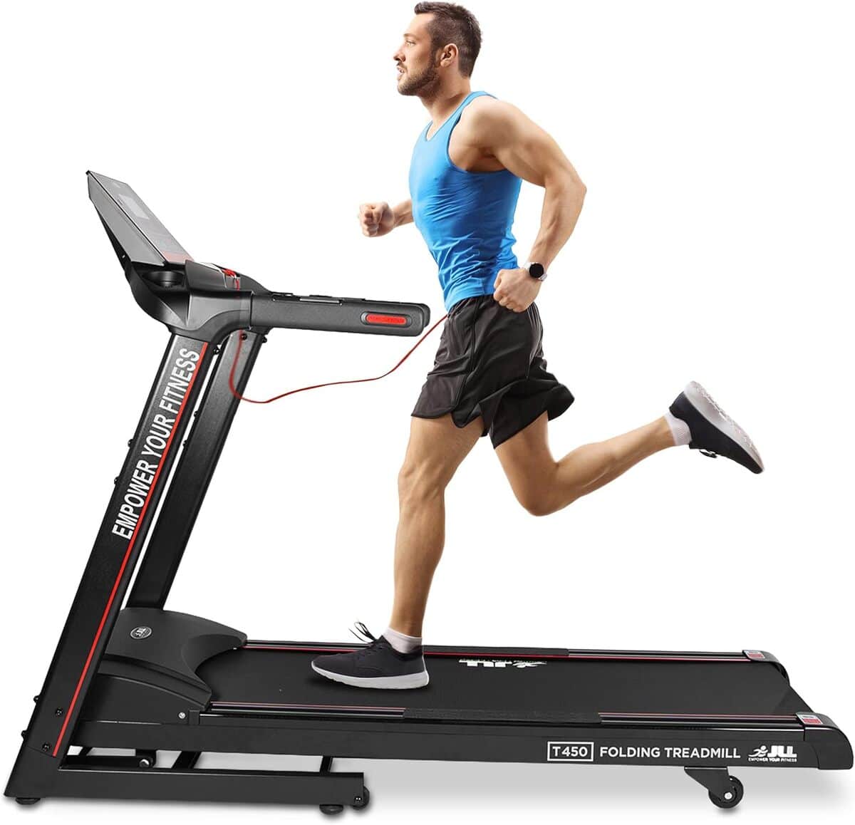 Test : jLL T450 tapis de marche pliable 2.5HP avec bluetooth et haut-parleurs