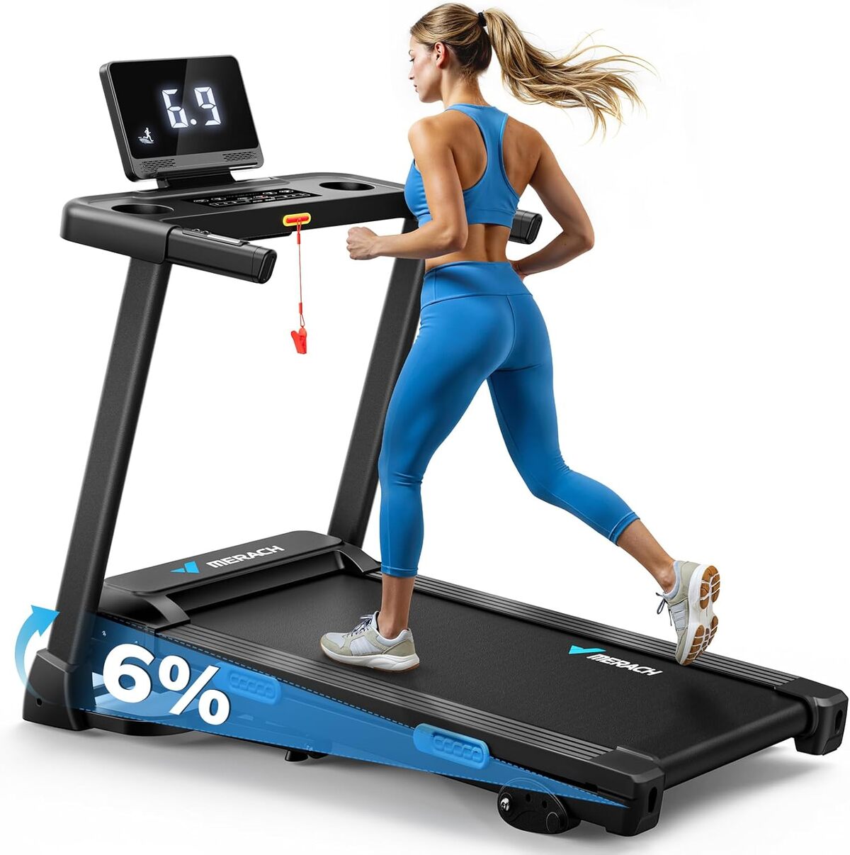 Test : tapis de marche pliable Merach 2.5HP, idéal pour la maison et le bureau