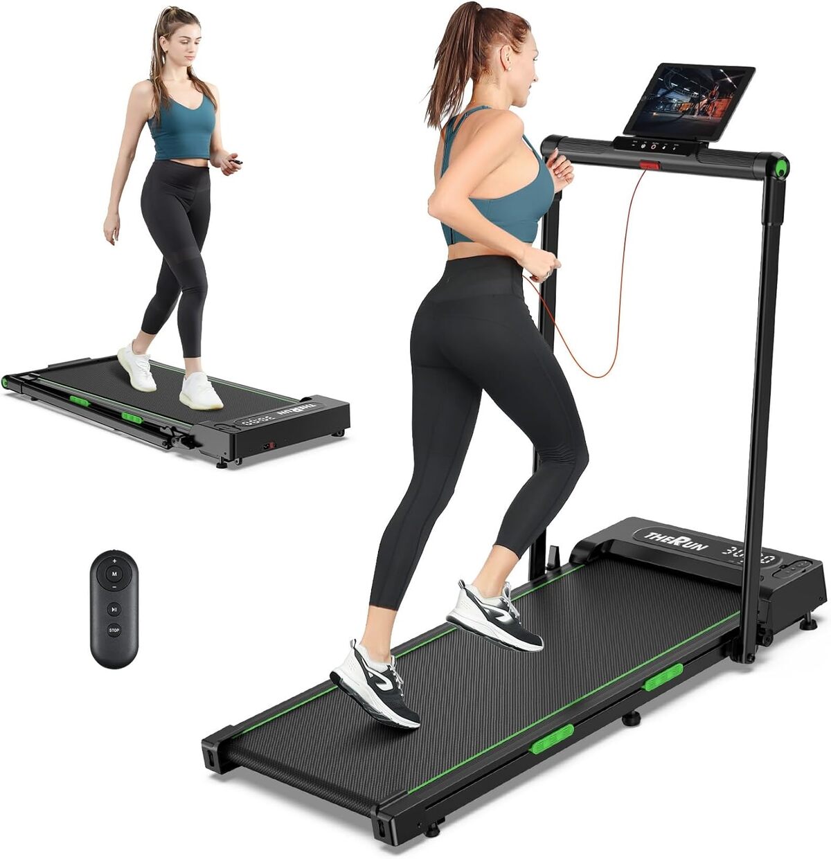 Test du tapis de course pliable 2 en 1 avec écran LED et télécommande