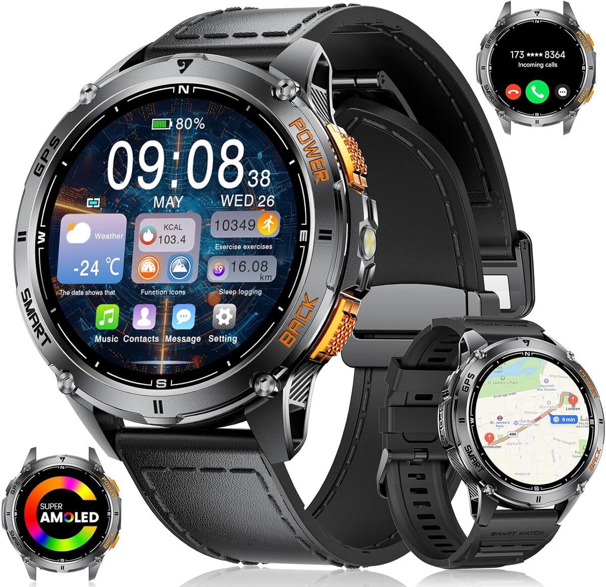 Test : lIGE GPS Montre Connectée Homme 48 mm avec 110+ Modes Sportifs