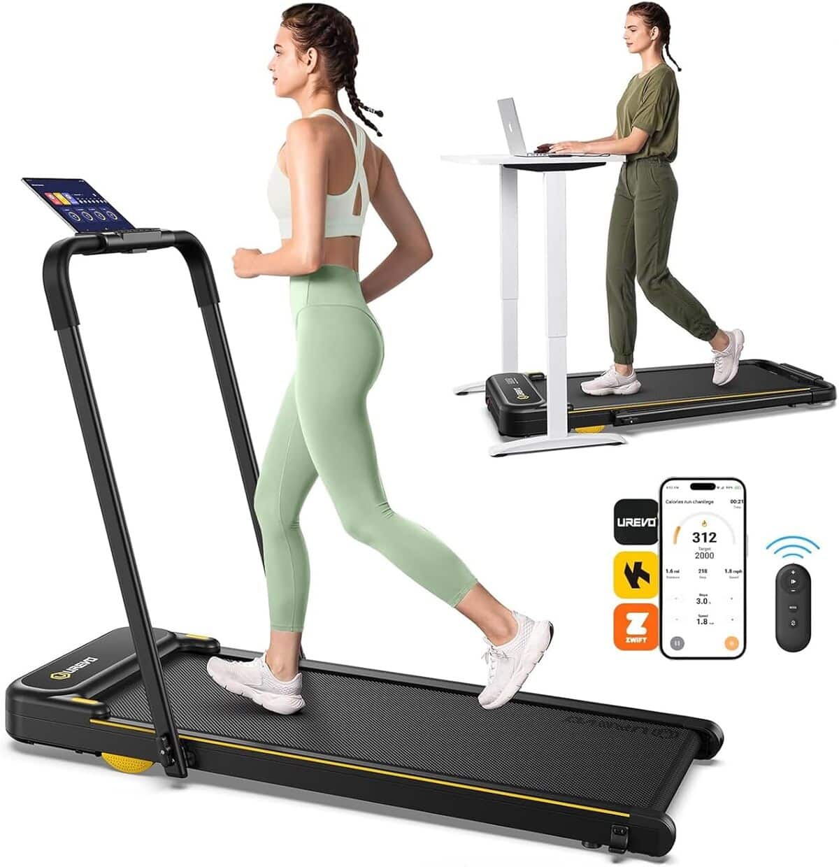 Test : urevo tapis de course pliable 3 en 1
