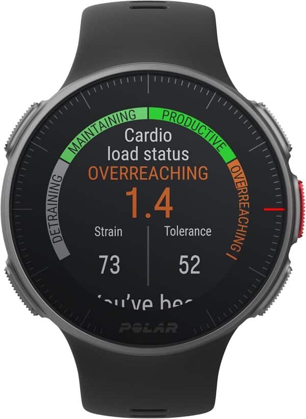 Polar Vantage V avec H10 – Montre de Sport FC/GPS Premium pour Hommes et Femmes avec Batterie Très Longue Durée – Entraînement Multisport et Triathlon (Cardiofréquencemètre, étanche)