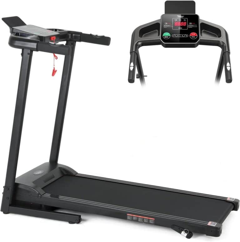 Tapis De Course Pliable UMAY - Inclinable Jusqu'à 15%, Charge Max 136kg, Moteur Silencieux 2,5 CH - Tapis De Marche 6 En 1