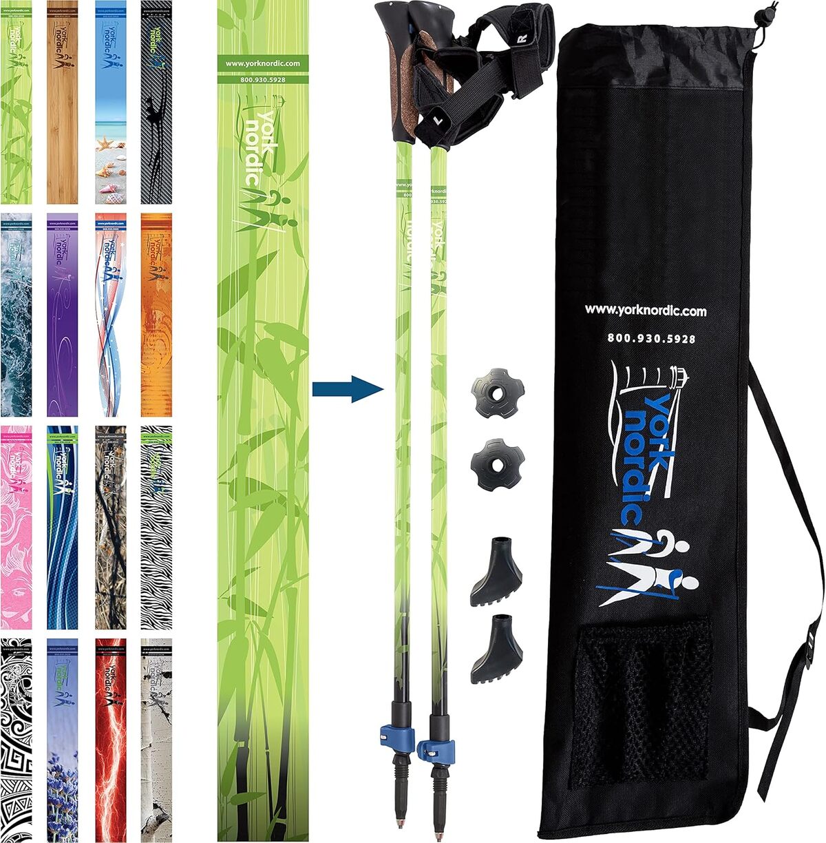 Test des bâtons de trekking York Nordic Green Zen : fonctionnels et pratiques