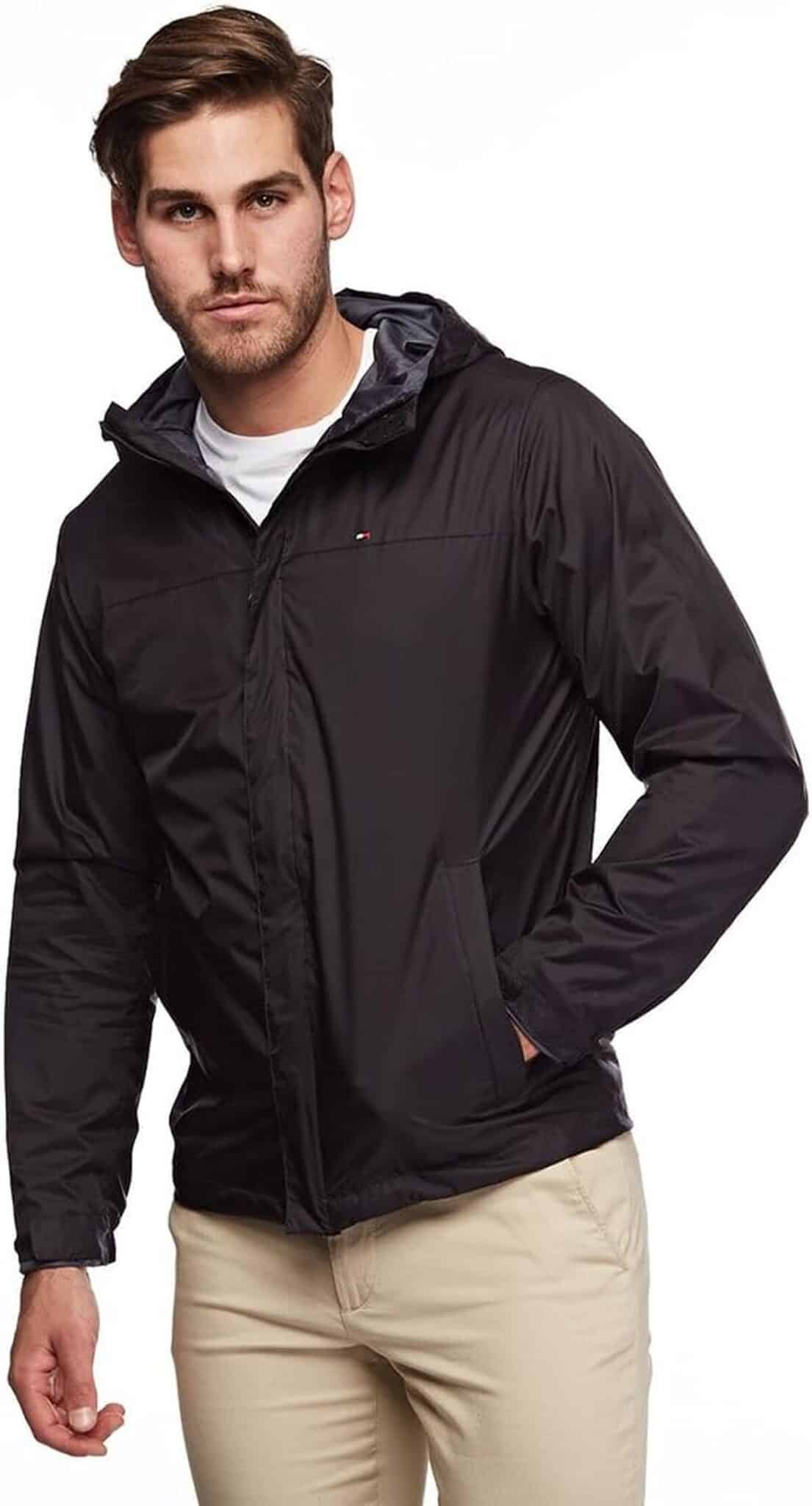 Test de la veste imperméable Tommy Hilfiger Black M pour homme