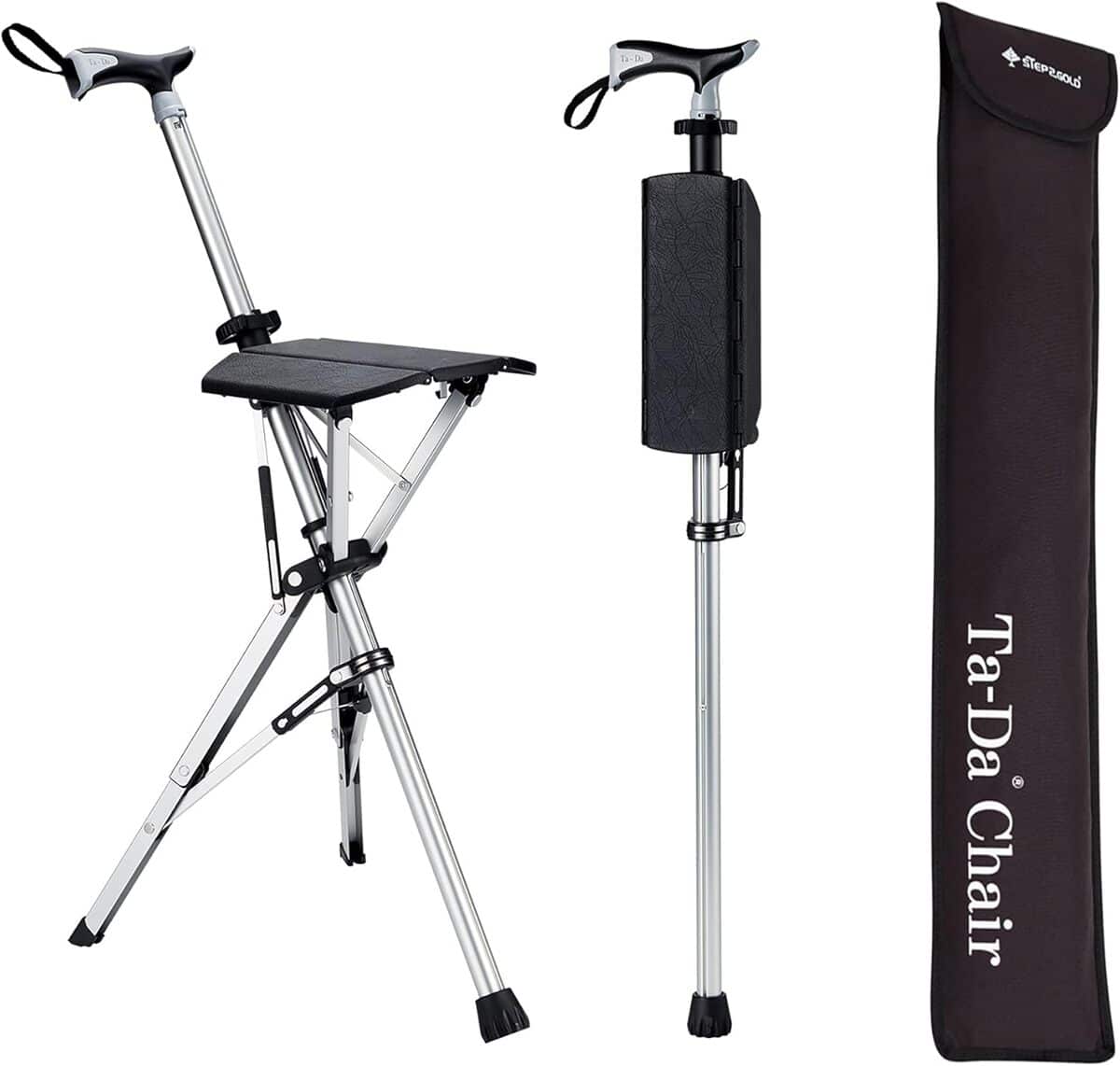 Test : ta-Da Chair, canne de marche avec siège pliable robuste