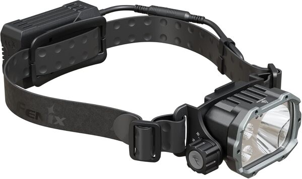 Fenix HP35R Lampe frontale rechargeable USB-C 4000 lumens, avec projecteur, projecteur et lumière rouge pour la recherche et le sauvetage, utilisation en extérieur, urgences, et plus encore