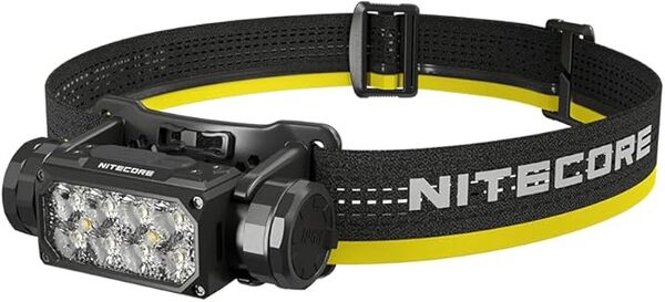 Nitecore Lampe frontale HC65 UHE, 2 000 lumens maximum, métal robuste, rechargeable par USB-C avec lampes blanches, rouges et de lecture pour le camping, la randonnée, la chasse et l'industrie