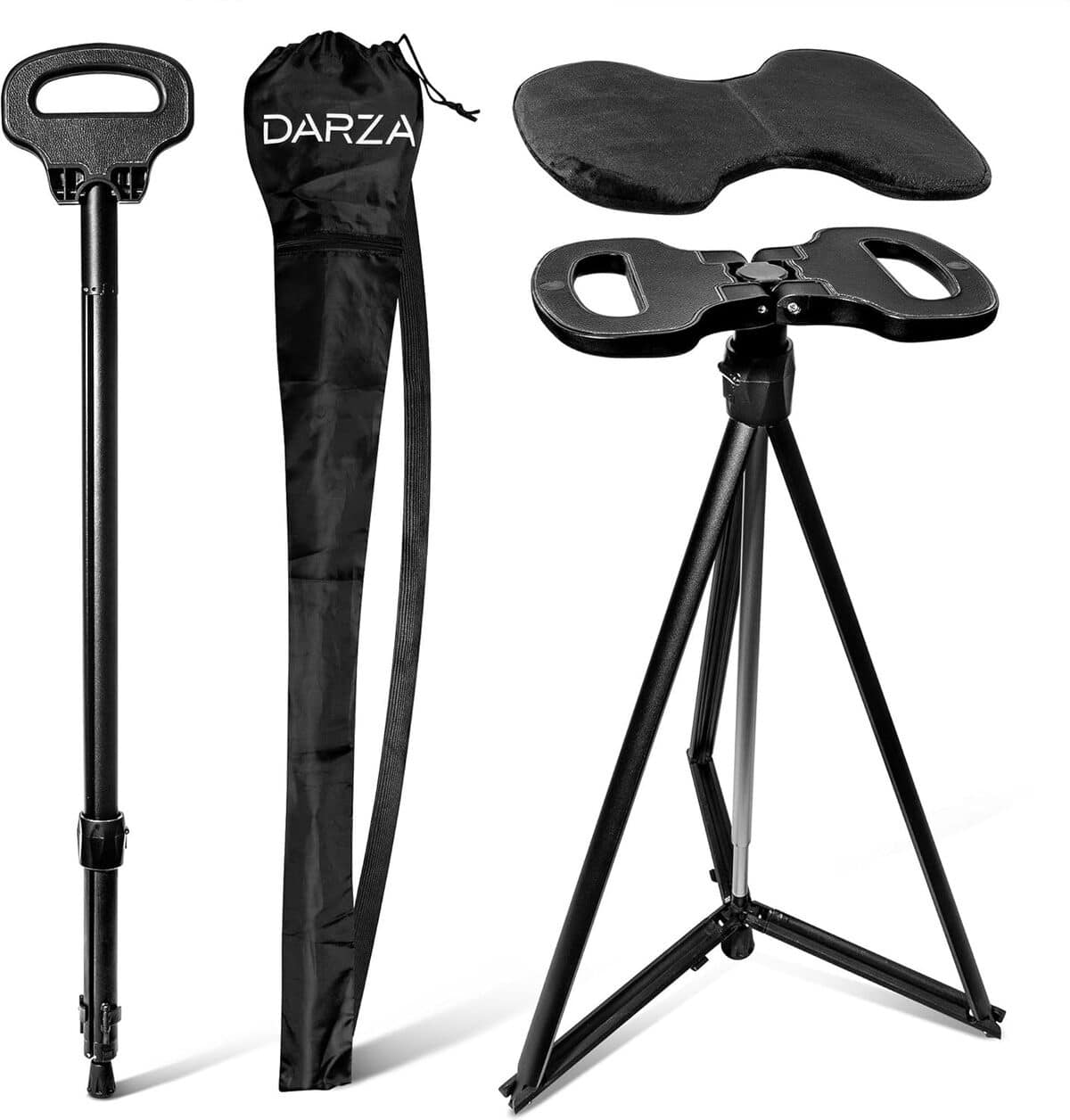 Test : darza canne réglable avec siège en aluminium léger et ergonomique