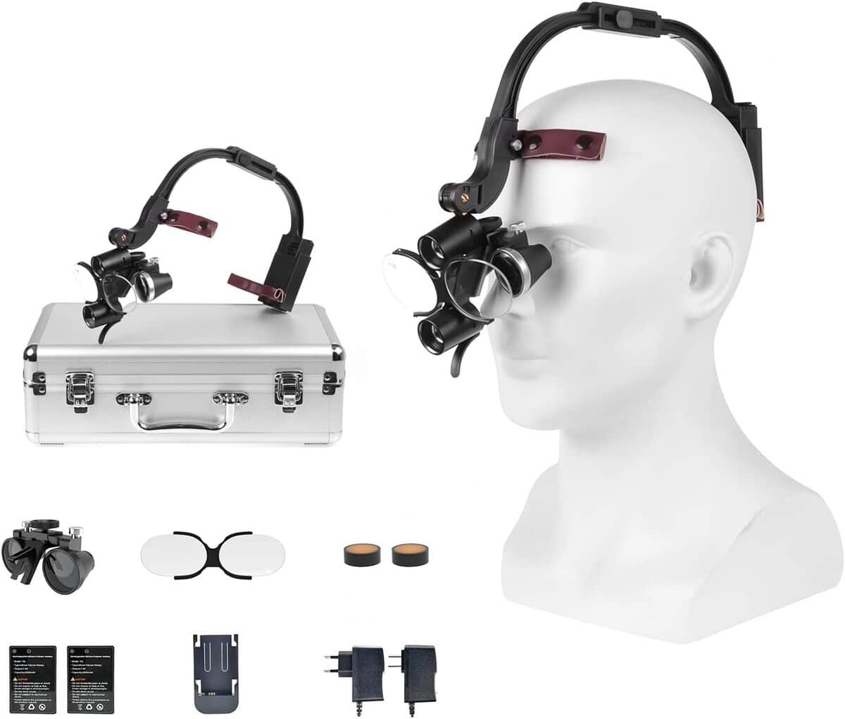 Test lampe frontale Eusonysu 5 W à LED et loupe 3, 5 x