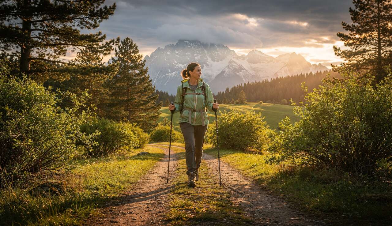 Techniques de marche nordique pour longue distance