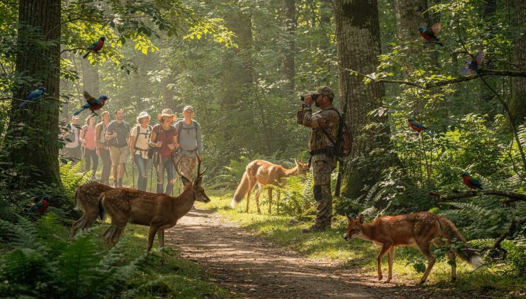 Marcheurs, chasseurs et créatures de la nature : quelles interactions ?
