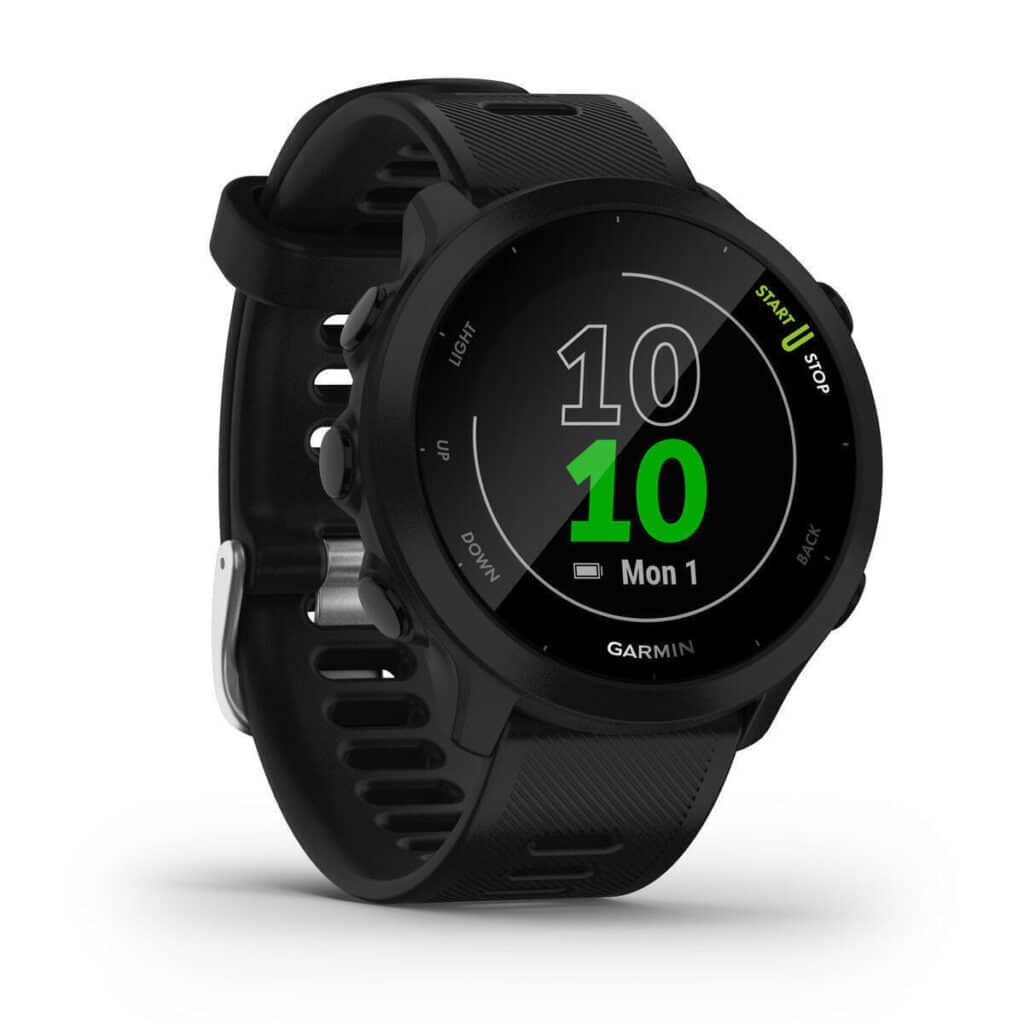 Test de la montre GPS Decathlon Garmin Forerunner 55 noire